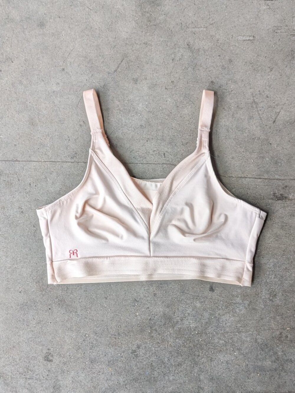 Ruby Ribbon Athena Demiette V-Neck Wireless Bra in Ivory size 34